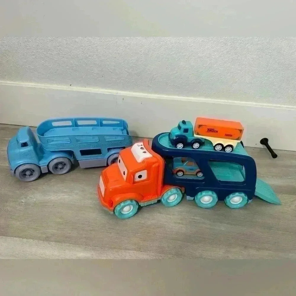 Vehicle Carrier Toy Toddler GREEN TOYS--BLUE TRANSPORT TRUCK